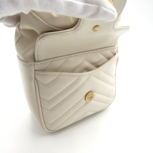 2101217857772 5 Gucci GG Marmont Quilted Mini Bucket Bag White