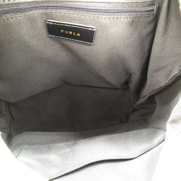 2101217861878 6 Furla Backpack Rucksack Bag Leather Beige Black