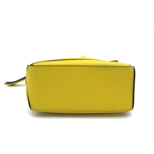 2101217870498 4 Loewe Puzzle Bag Mini 2Way Shoulder Bag Leather Yellow