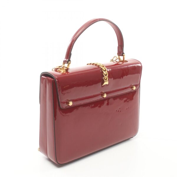 2101217870801 2 Gucci Sylvie Handbag Patent Leather Red