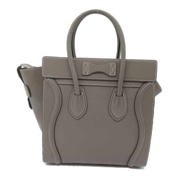 2101217884600 5 Celine Leather Micro Luggage Shopper Tote Bag Gray