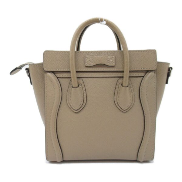 2101217885690 5 Celine Leather Nano Shopper Shoulder Bag Beige