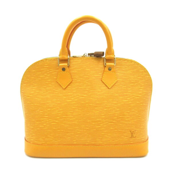 2101217886499 1 Louis Vuitton Alma Handbag Leather Epi Yellow