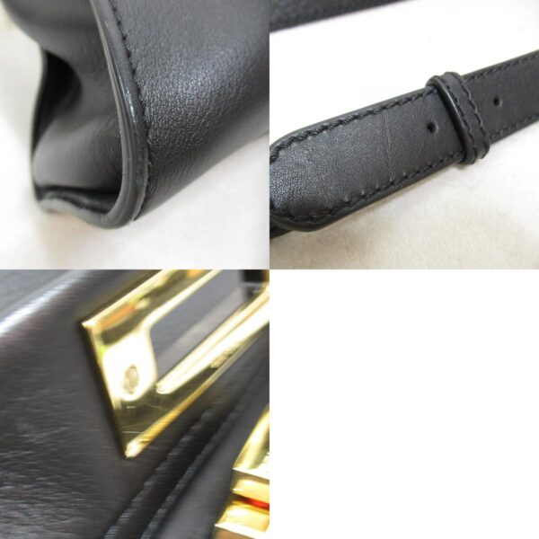 2101217886734 7c Fendi Peekaboo Shoulder Bag Leather Black