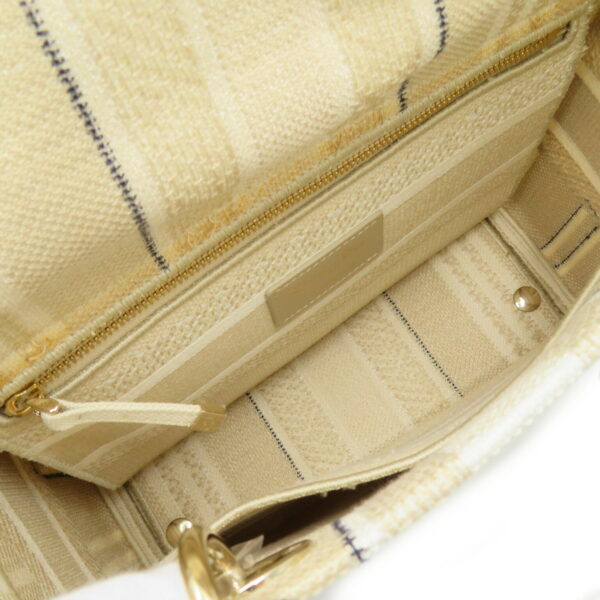 2101217888042 7 Dior Lady Dior 2Way Tote Bag Cotton Beige White