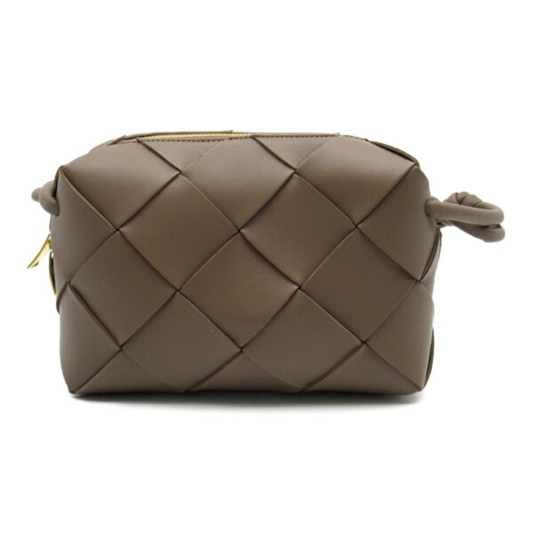 2101217896641 1 Bottega Veneta Shoulder Bag Lambskin Beige Taupe Gray