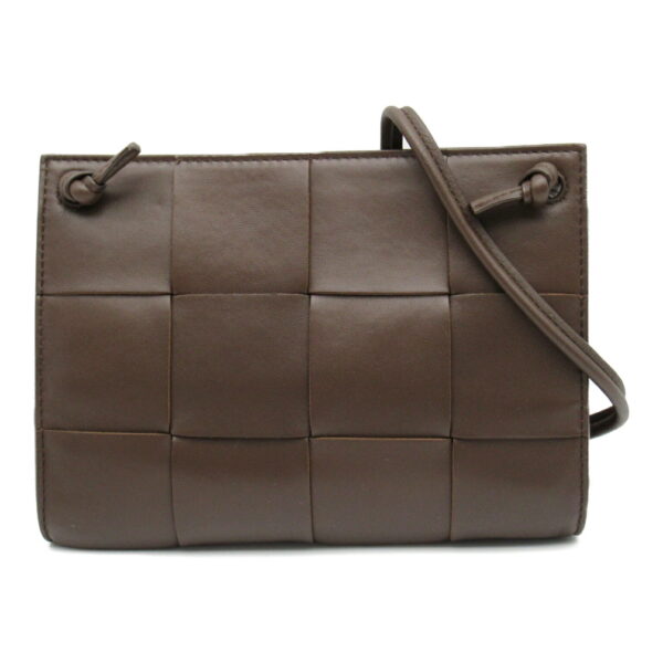 2101217896870 1 Bottega Veneta Shoulder Bag Lambskin Brown