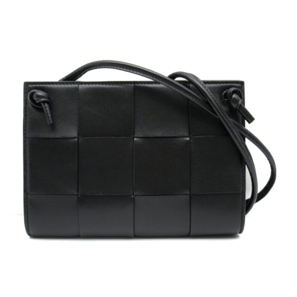 2101217896894 1 Bottega Veneta Shoulder Bag Leather Black