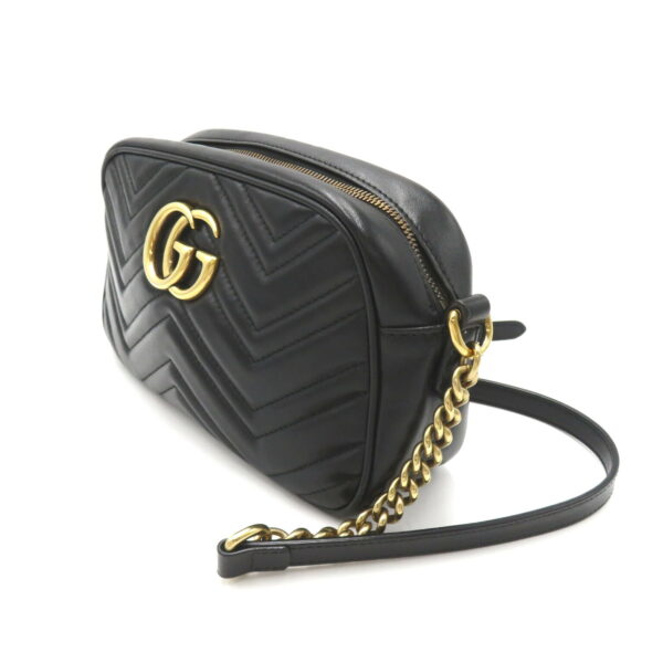 2101217898669 3 Gucci GG Marmont Quilted Chain Shoulder Bag Black