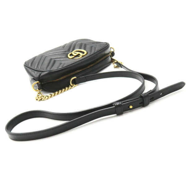 2101217898669 6 Gucci GG Marmont Quilted Chain Shoulder Bag Black