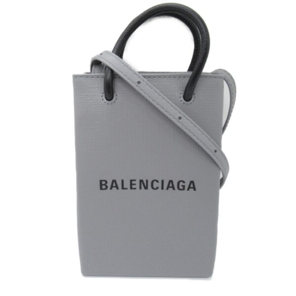 2101217899130 10 Balenciaga Mini 2Way Shoulder Bag Calf Leather Gray