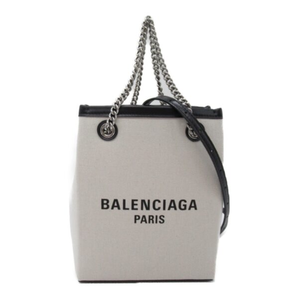 2101217899345 10 Balenciaga 2Way Shoulder Bag Cotton White Natural