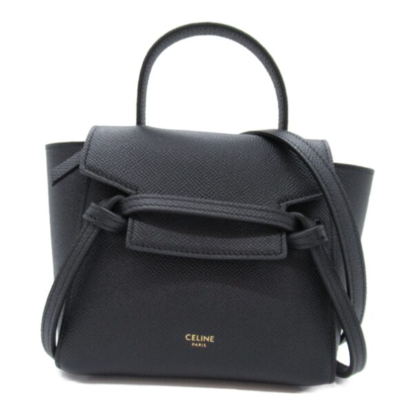 2101217899529 3 Celine Calf Leather 2way Shoulder Bag Black