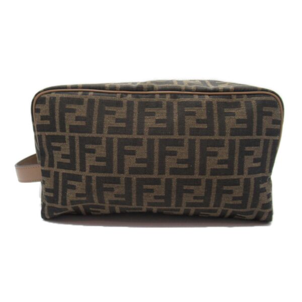 2101217899857 4 Fendi FF Jacquard Pouch Fabric Brown