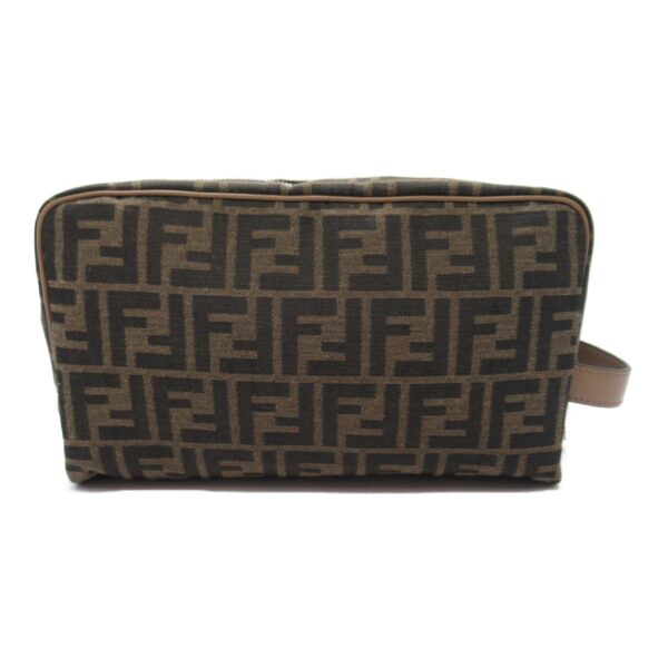 2101217899857 6 Fendi FF Jacquard Pouch Fabric Brown