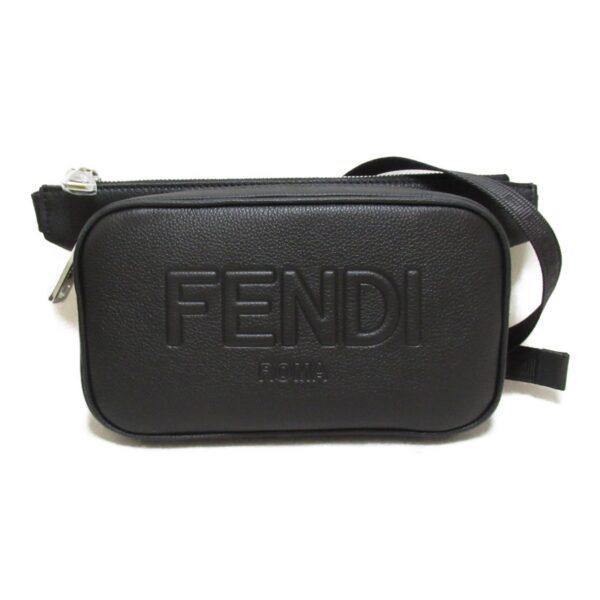 2101217899901 2 Fendi Waist Bag Body Bag Leather Black