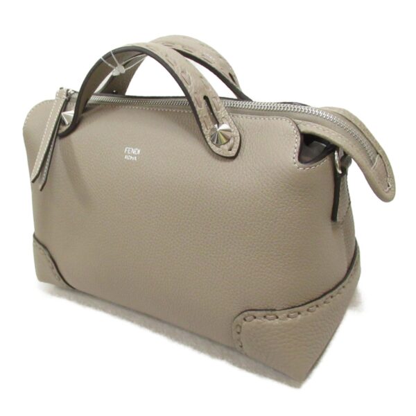 2101217899932 4 Fendi 2Way Shoulder Bag Leather Beige Greige