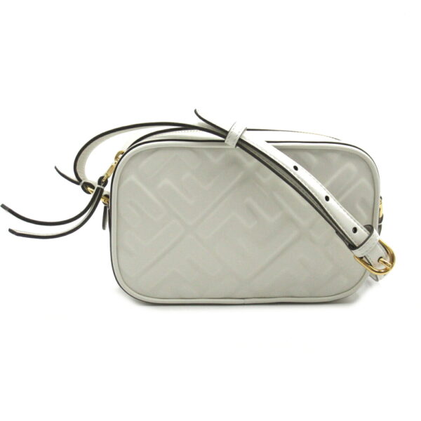 2101217900263 1 Fendi Camera Mini Shoulder Bag Leather White