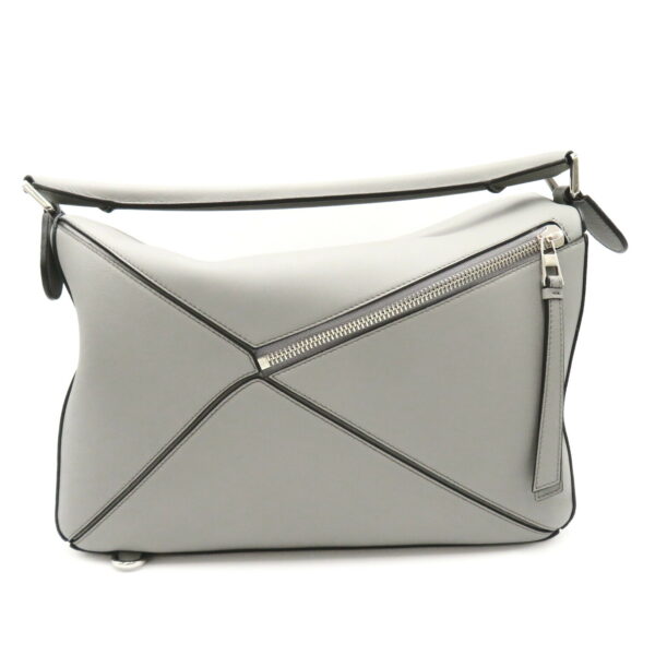 2101217903073 2 Loewe Puzzle Bag Large 2Way Shoulder Bag Leather Gray