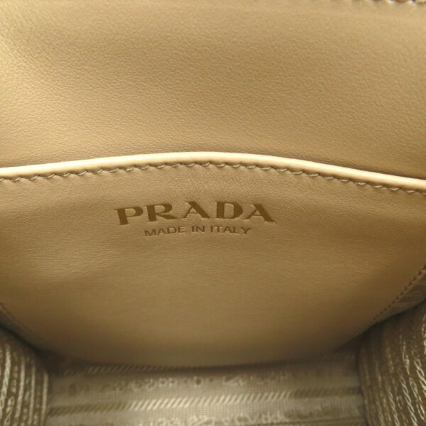 2101217903356 8 Prada 2Way Shoulder Bag Leather BeigeWhite