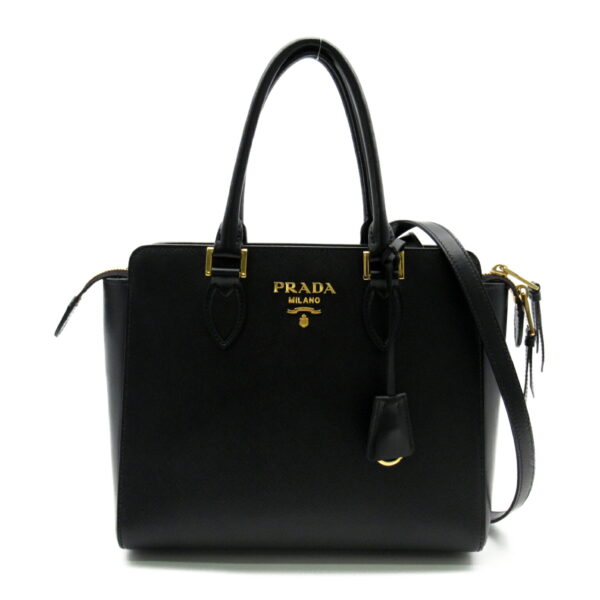 2101217905756 1 Prada 2Way Tote Bag Saffiano Leather Black