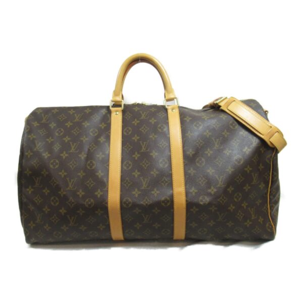 2101217913522 2 Louis Vuitton Keepall Bandouliere 55 Bag Monogram Brown