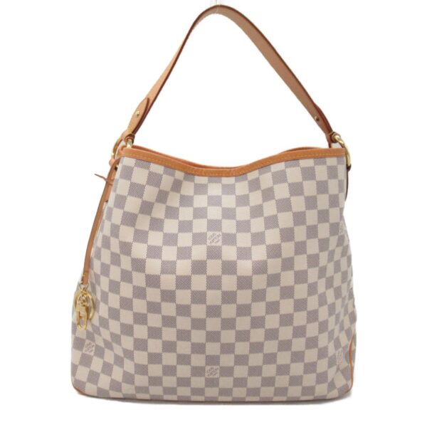 2101217913553 14 Louis Vuitton Delightful MM Shoulder Bag Damier Azur Ivory