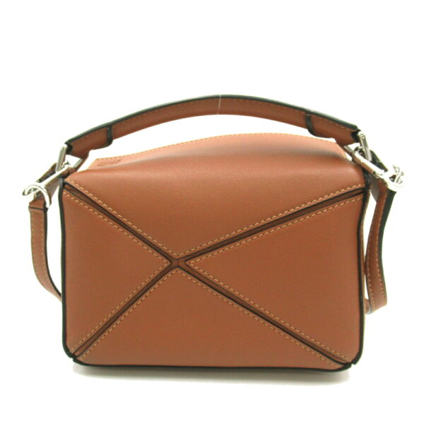 2101217913867 2 Loewe Puzzle Bag Mini 2Way Shoulder Bag Leather Brown