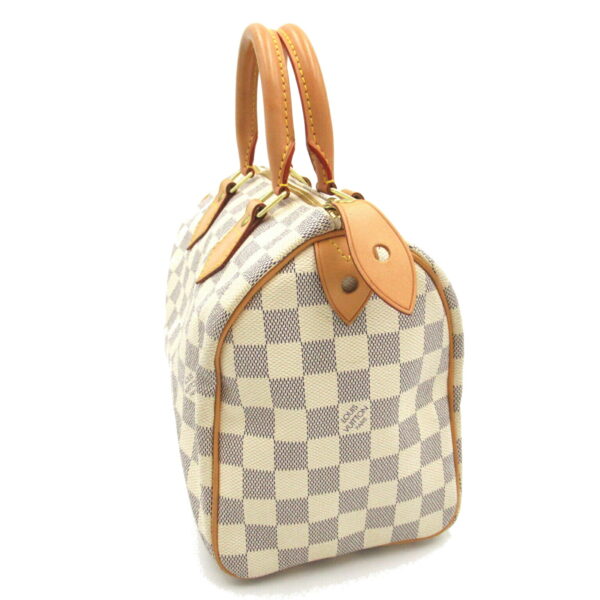 2101217913881 3 Louis Vuitton Speedy 25 Handbag Damier Azur White