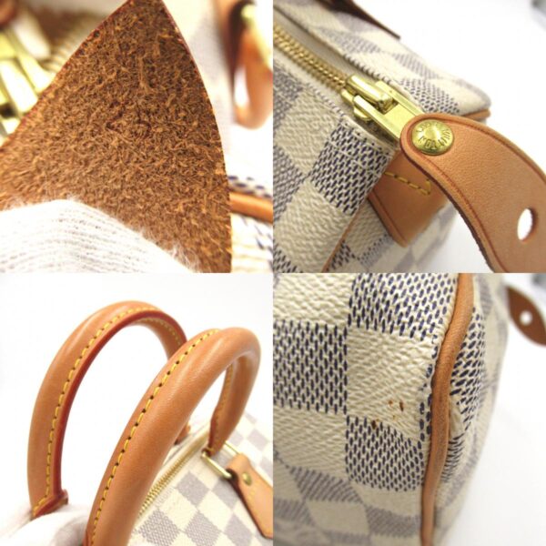 2101217913881 9c Louis Vuitton Speedy 25 Handbag Damier Azur White