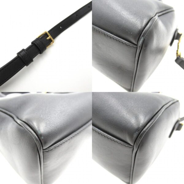 2101217915052 10c Celine Leather Triomphe 2way Shoulder Bag Black