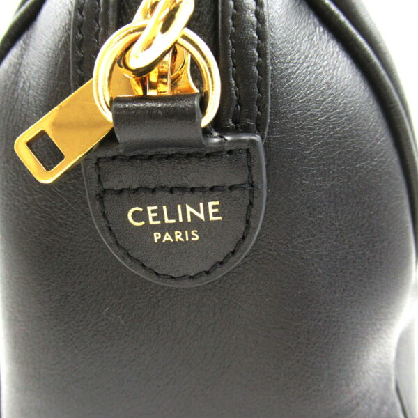 2101217915052 8 Celine Leather Triomphe 2way Shoulder Bag Black