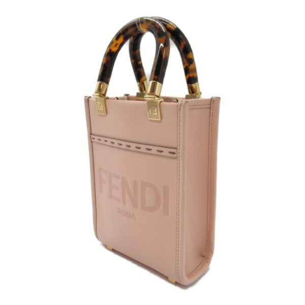 2101217918664 5 Fendi Sunshine Shopper Shoulder Bag Leather Pink Beige