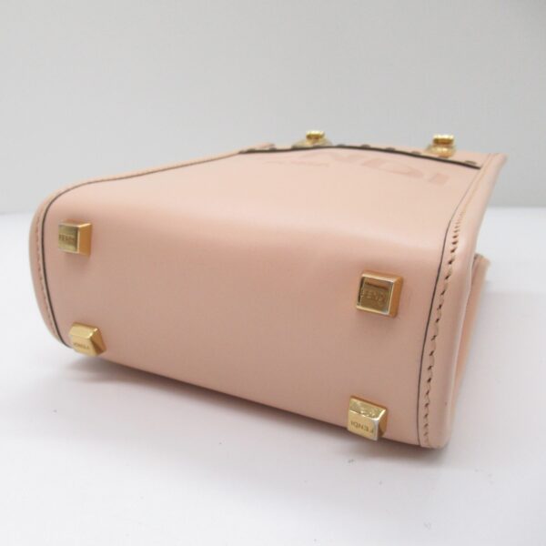 2101217918664 7 Fendi Sunshine Shopper Shoulder Bag Leather Pink Beige