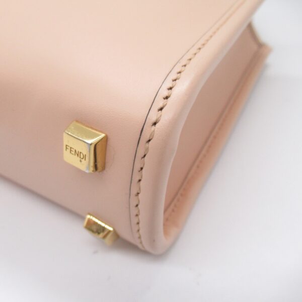 2101217918664 8 Fendi Sunshine Shopper Shoulder Bag Leather Pink Beige