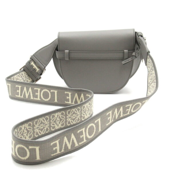 2101217925570 2 Loewe Gate Dual Mini Shoulder Bag Leather Gray