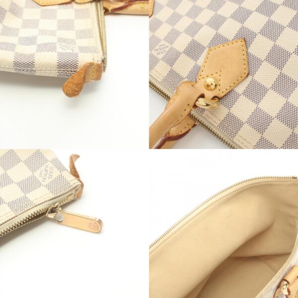 2101217929073 10c Louis Vuitton Saleya PM Leather Tote Bag Damier Azur White