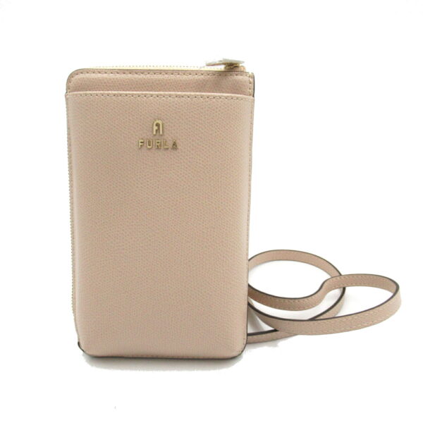 2101217944557 1 Furla Leather Shoulder Bag Beige