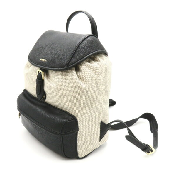 2101217944656 3 Furla Leather Backpack Ivory Black