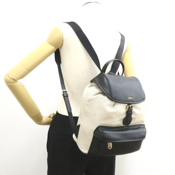 2101217944656 4 Furla Leather Backpack Ivory Black