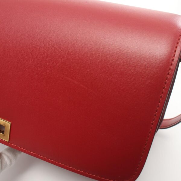 2101217950329 5 Celine Leather Classic Box Medium Shoulder Bag Red