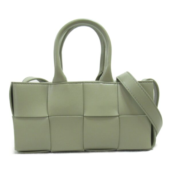 2101217961813 2 Bottega Veneta 2Way Shoulder Bag Lambskin Green