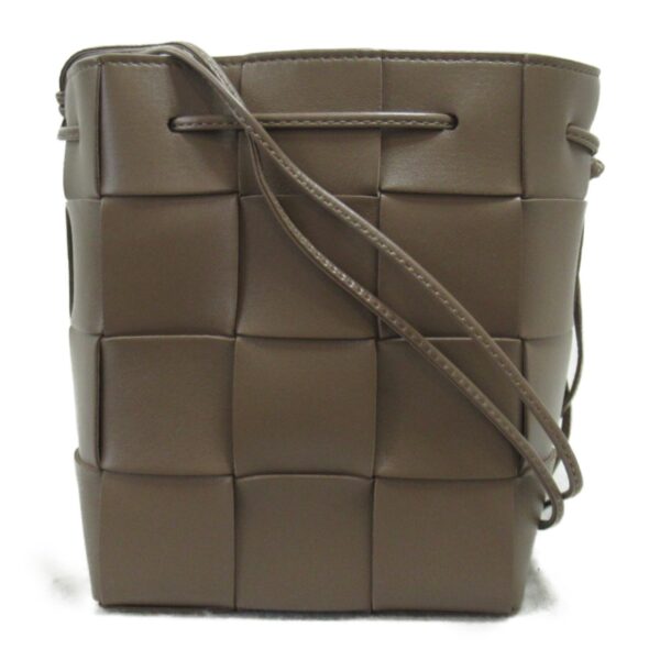 2101217961851 2 Bottega Veneta Shoulder Bag Lambskin Gray Taupe