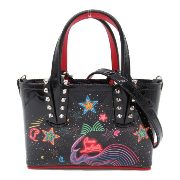 2101217965804 3 Christian Louboutin Bata Nano Starlight 2Way Bag Patent Black Multicolor