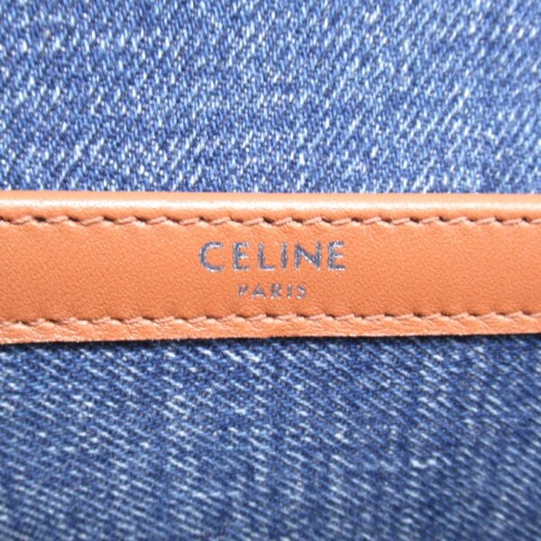 2101217966498 3 Celine Denim Triomphe Chain Shoulder Bag Blue