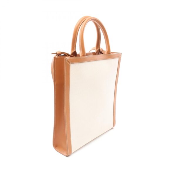 2101217970754 2 Celine Leather Small Vertical Tote Bag White Brown