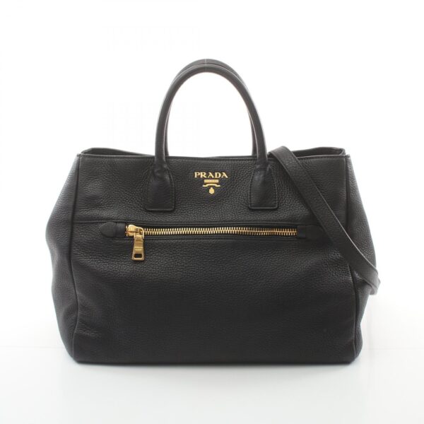 2101217974547 1 Prada Tote Bag Leather Black