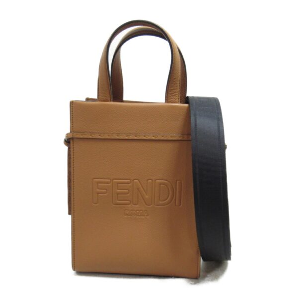 2101217975292 2 Fendi Go To Shopper S 2Way Shoulder Bag Leather Brown