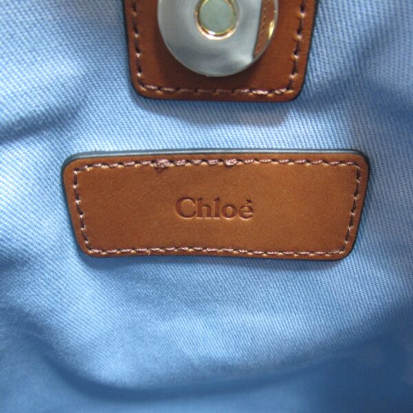 2101217976275 10 Chloe 2Way Shoulder Bag Cotton Blue White