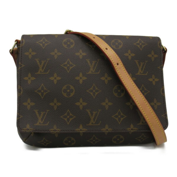 2101217977494 01 Louis Vuitton Musette Tango Short Shoulder Bag Monogram Brown